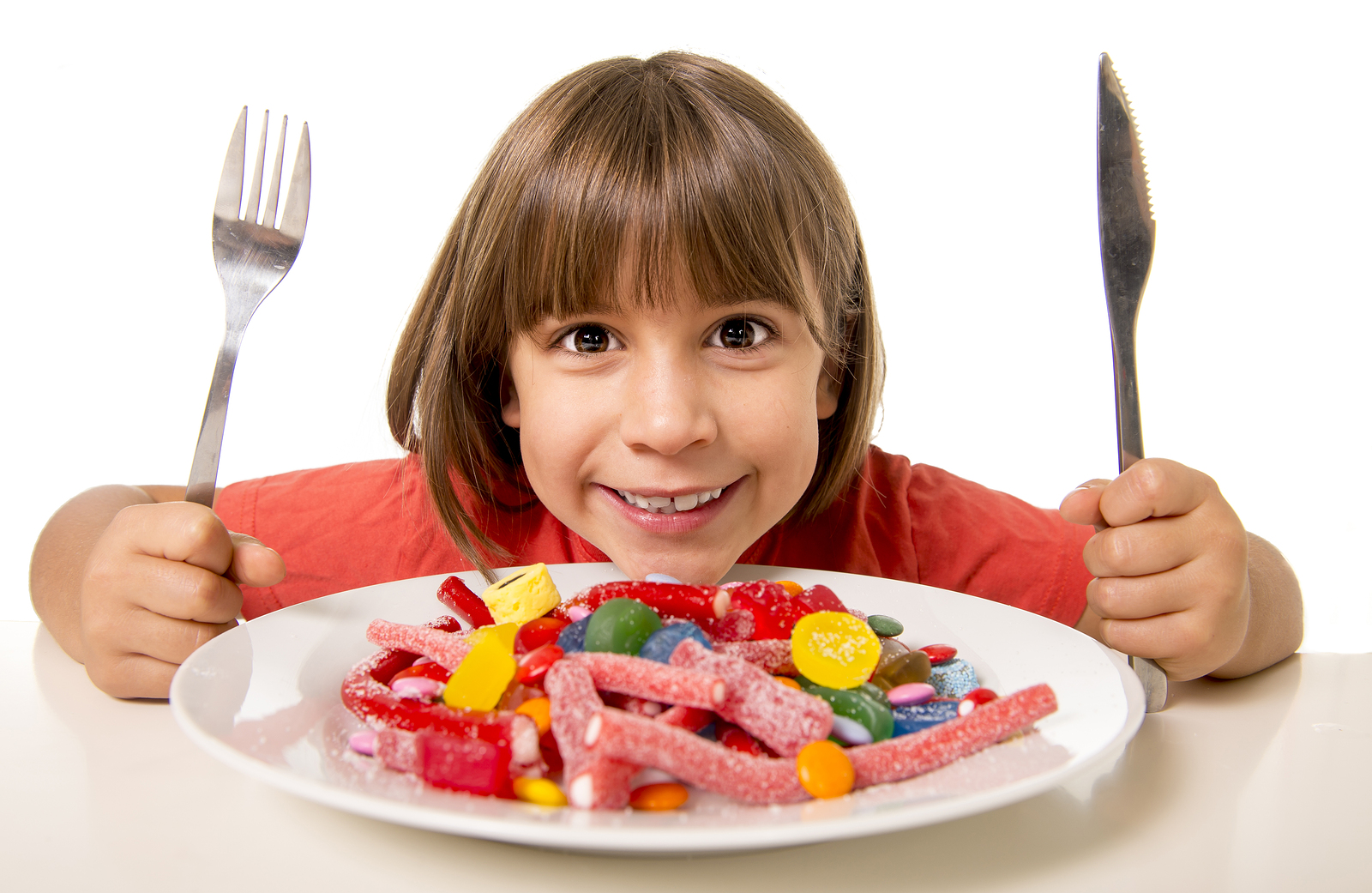 Child Eating Candy Like Crazy In Sugar Abuse And Unhealthy Sweet | Be